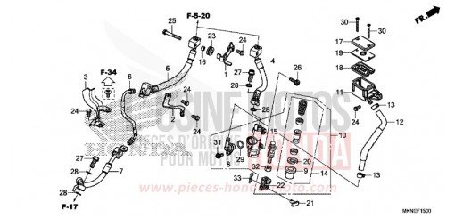 POMPA FRENO POSTERIORE CBR650RAK di 2019